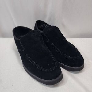 Hush Puppies Shoes Mens Size 12 Black Suede Slip On Loafers Comfort